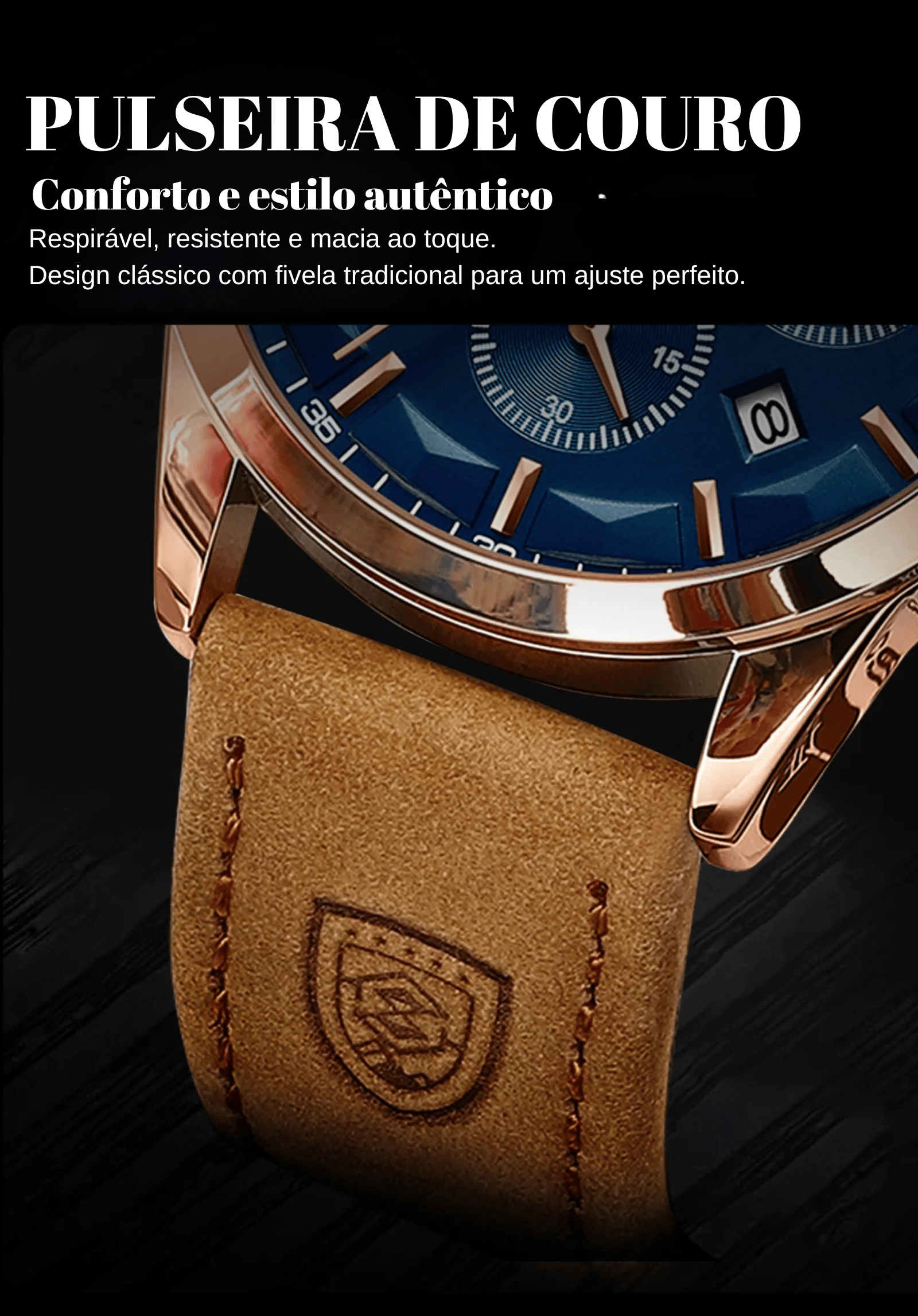 Poedagar esportes de luxo masculino relógio quartzo à prova à prova dwaterpro